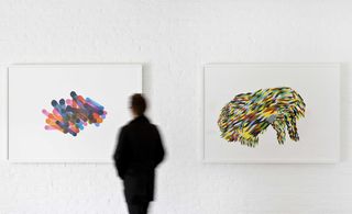 Two prints on a white wall by Ronan & Erwan Bourroullec
