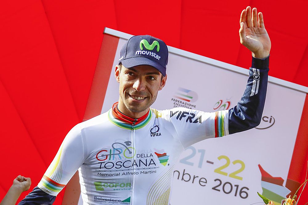 Giovanni Visconti (Movistar) wins stage 1 at Giro della Toscana and takes the overall lead