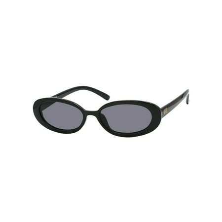 Madden Nyc Noely Black Plastic Oval Sunglasses