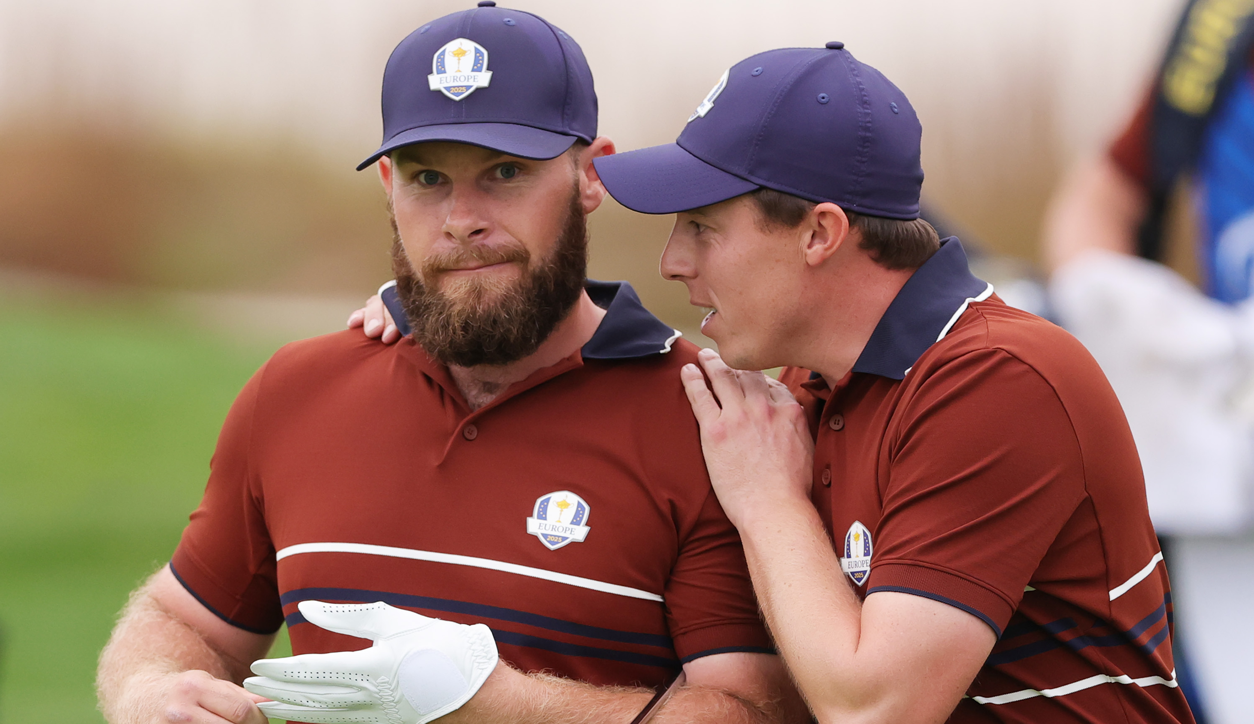 Tyrrell Hatton and Matt Fitzpatrick during the 2025 Ryder Cup