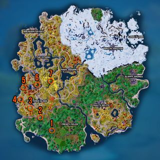 Fortnite Level Up Tokens Part 3 locations map