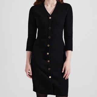 Hobbs V-Neck Knitted Dress