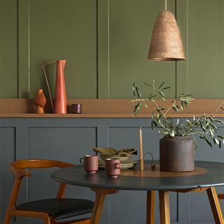 best colour combinations Table with chair and potted plant