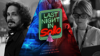 Director Edgar Wright and screenwriter Krysty Wilson-Cairns in promo images for Last Night In Soho.