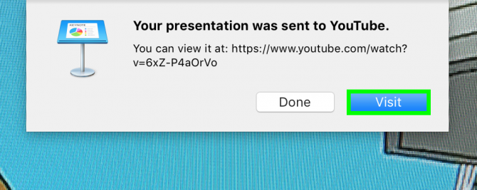 youtube in keynote presentation