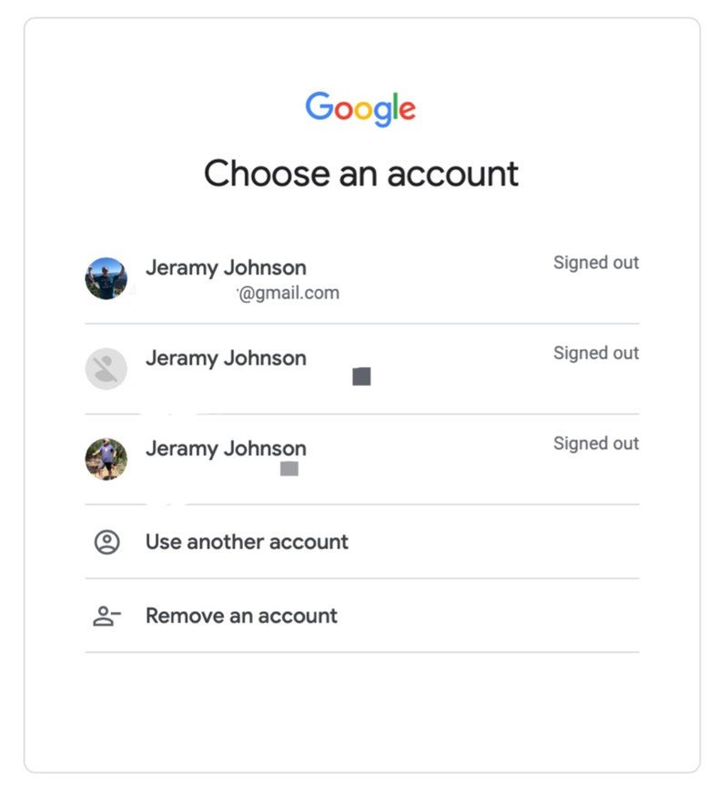 How to change your default Google account on the web