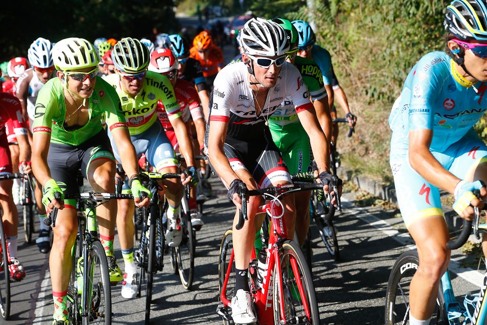 Frank Schleck rides in the bunch during Milano-Torino