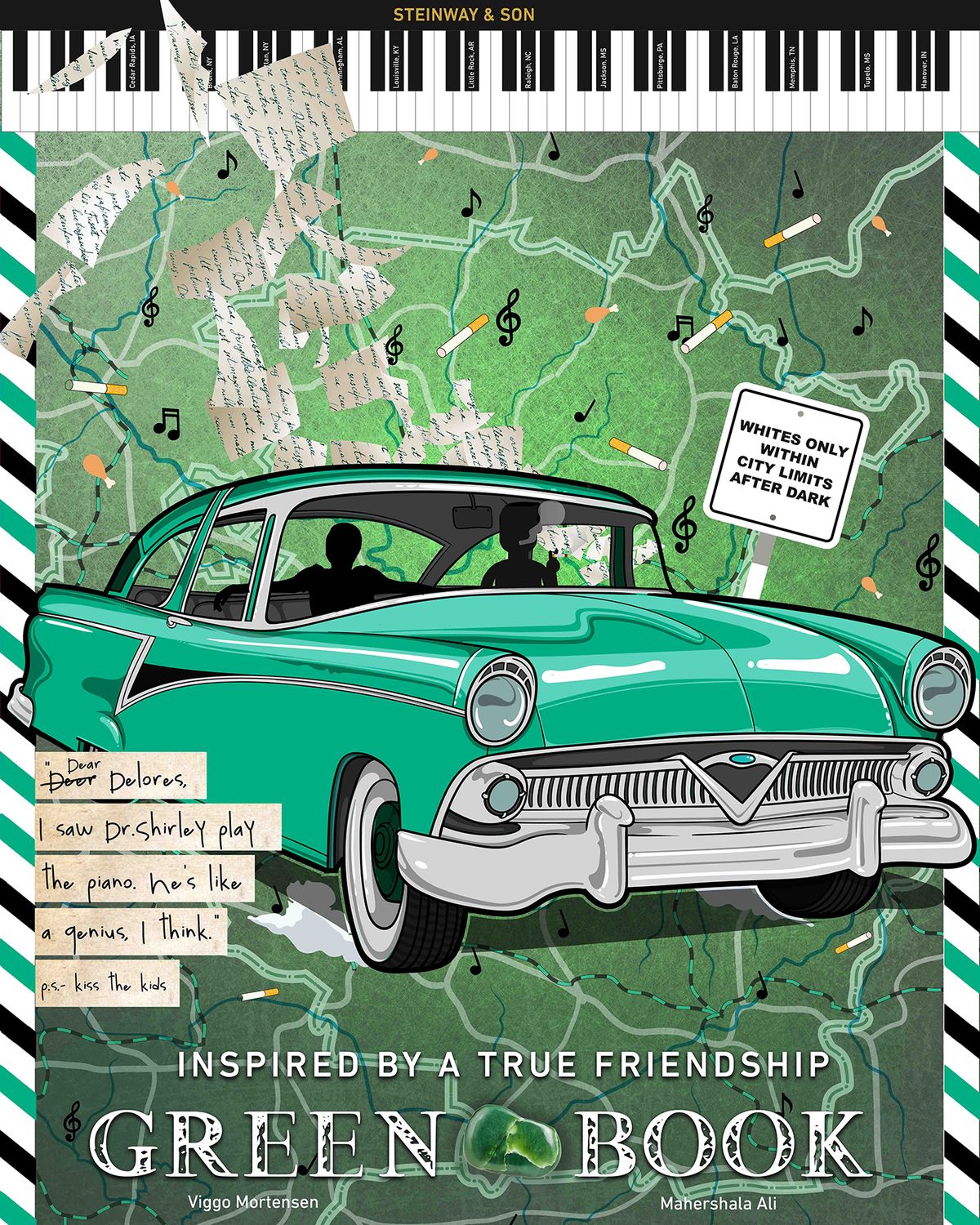 Rose-Ann Reynolds based her poster on Tony Fitzpatrick's collage aesthetic