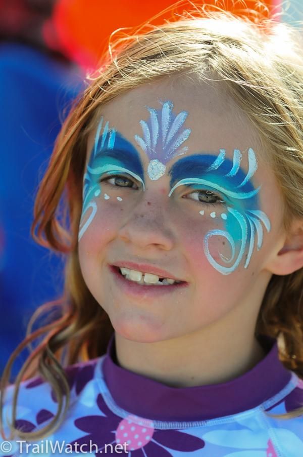Face painting was popular with the young and old alike today