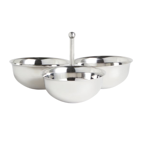 H&M, Stainless Steel Triple Serving Bowl