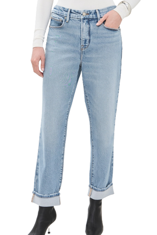 Good American The Weekender Cuffed Jeans 