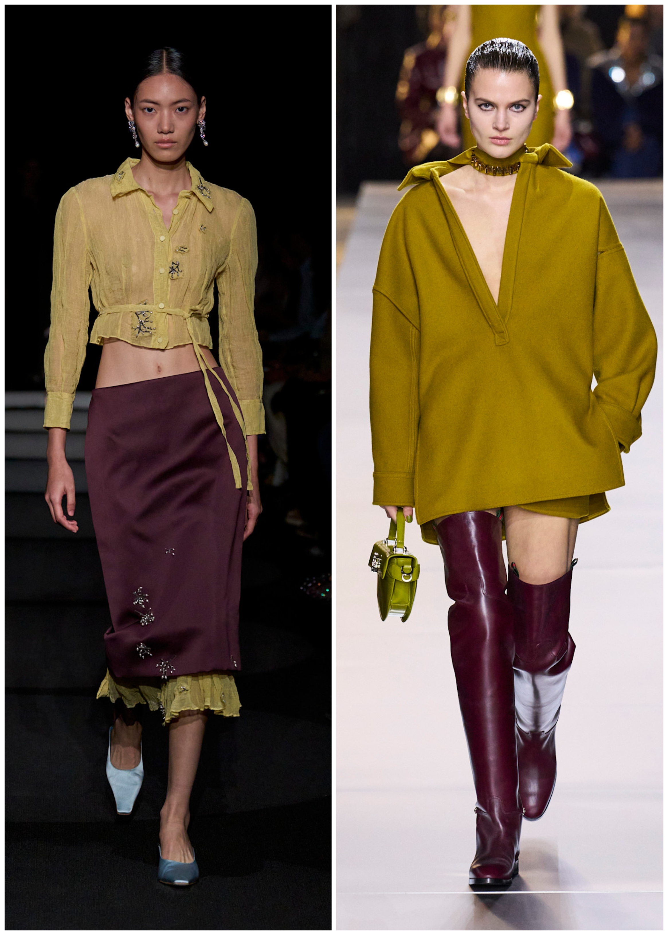 Altuzarra Spring 2024 runway; Gucci Fall 2024 runway