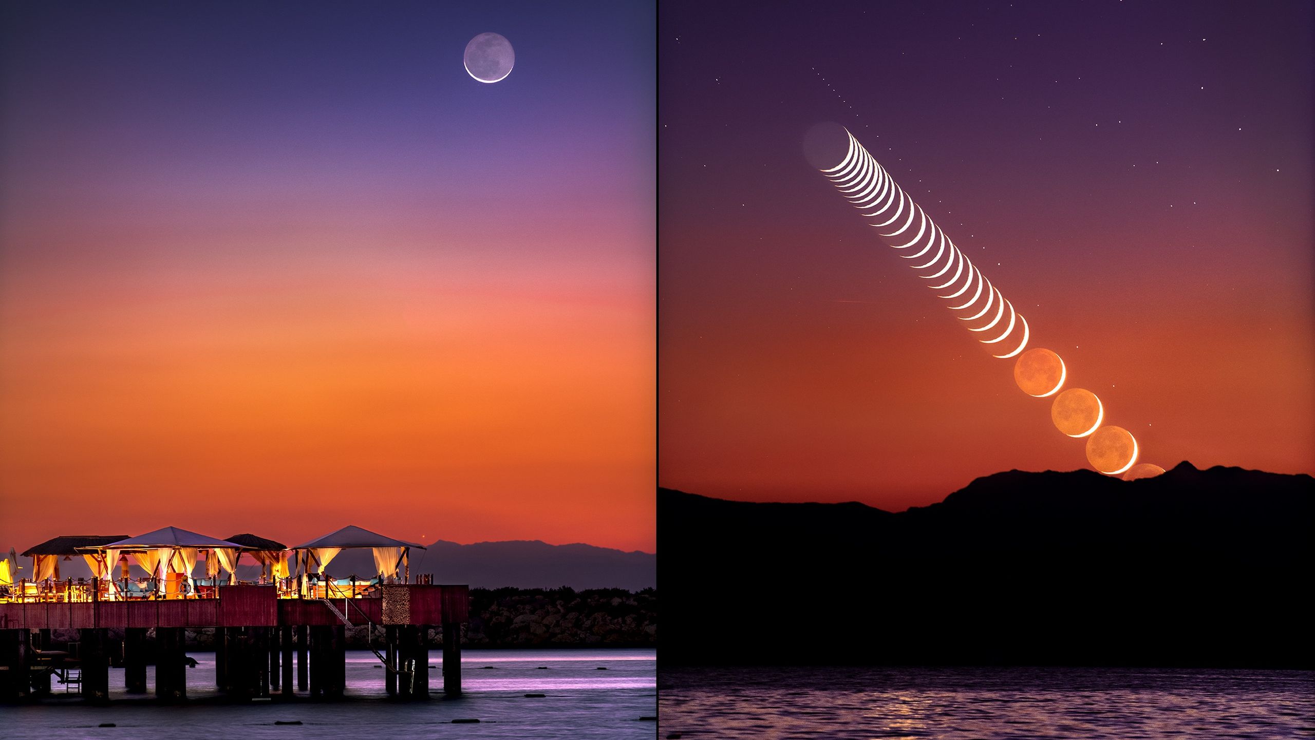 New moon glows with 'Earthshine' in time-lapse photo series | Space