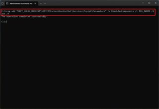 Command Prompt disable IPv6