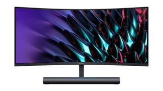 Huawei MateView GT curved gaming monitor on white background