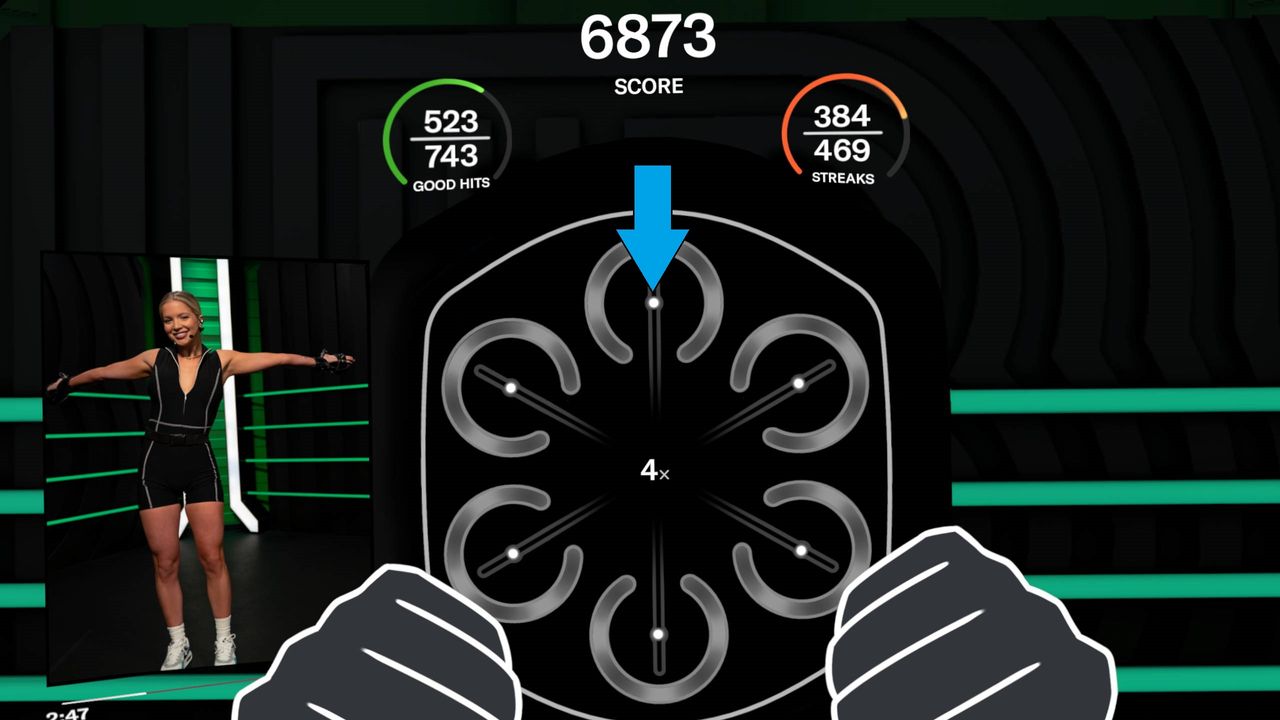 Once the LED orb reaches the center, it&rsquo;s your cue to punch
