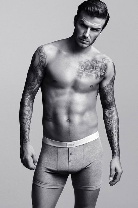 David Beckham models for H&M