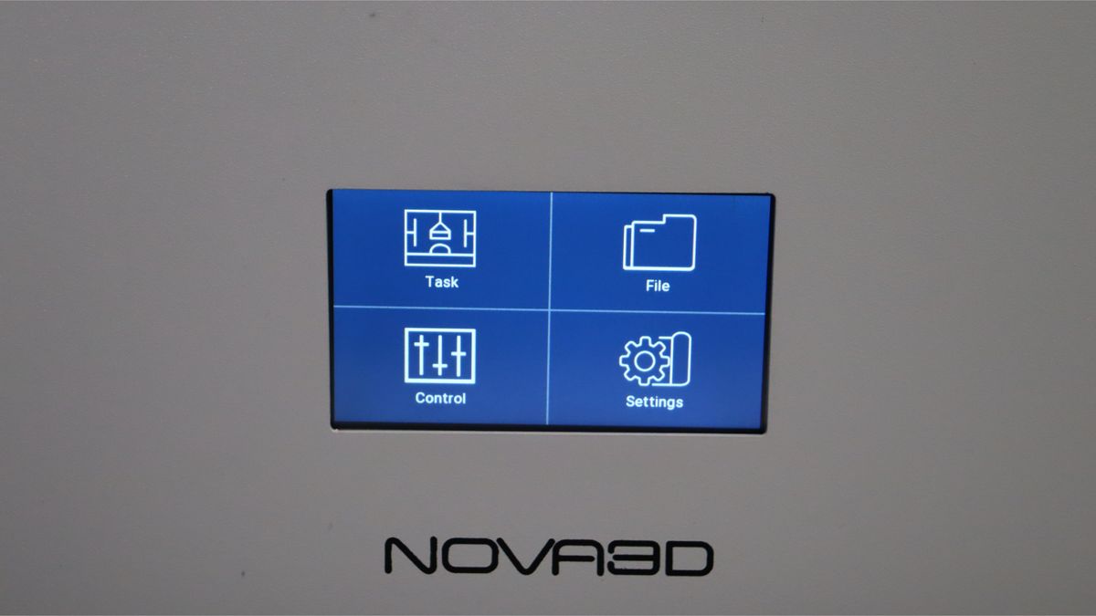 Nova3D Whale3 SE 3D printer-menu screen