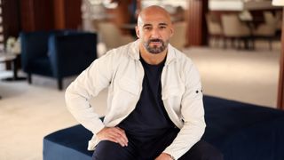 Yann Demange poses for a photograph at the press junket for Dammi