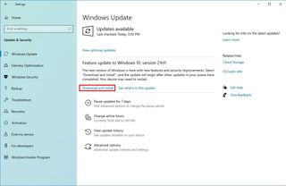 Windows 10 version 21H1 install