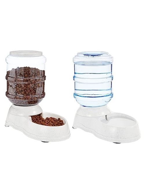Automatic Gravity Pet Feeder & Waterer Set