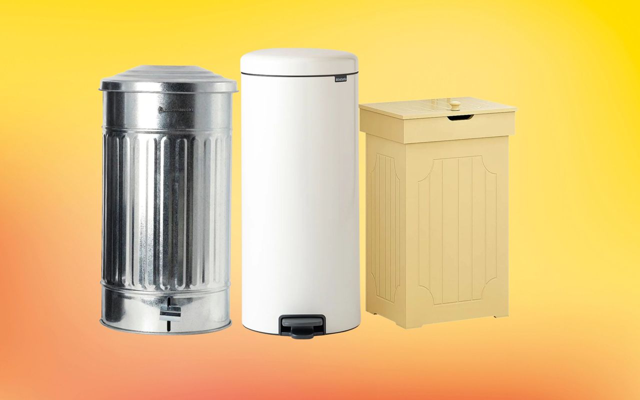 A selection of trash cans