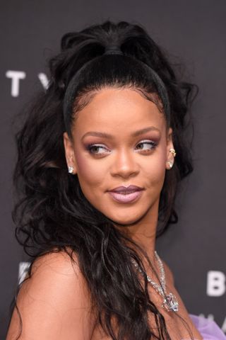 Rihanna Wears a Half-Up, Half-DownHairstyle