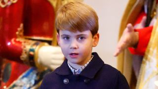 Prince Louis of Wales attends The 'Together At Christmas' Carol Service at Westminster Abbey on December 8, 2023