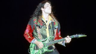 Steve Vai performs live in 1991