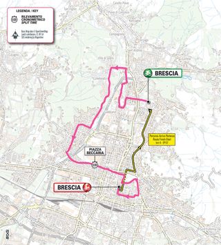The stage 1 map of the 2024 Giro d'Italia Women