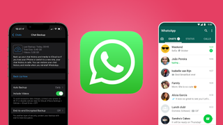 Android and iOS versions of WhatsApp, with app icon