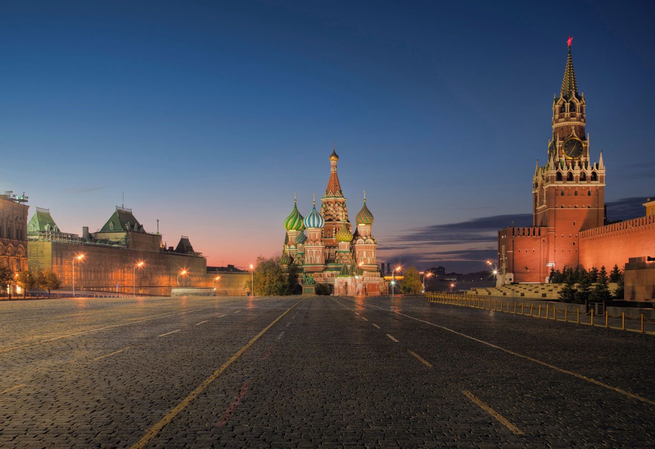 The Kremlin, Saint Basil&#039;s Cathedral, and Red Square, Moscow.