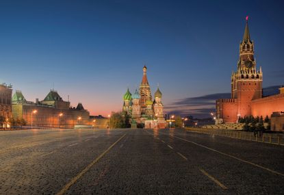 The Kremlin, Saint Basil's Cathedral, and Red Square, Moscow.