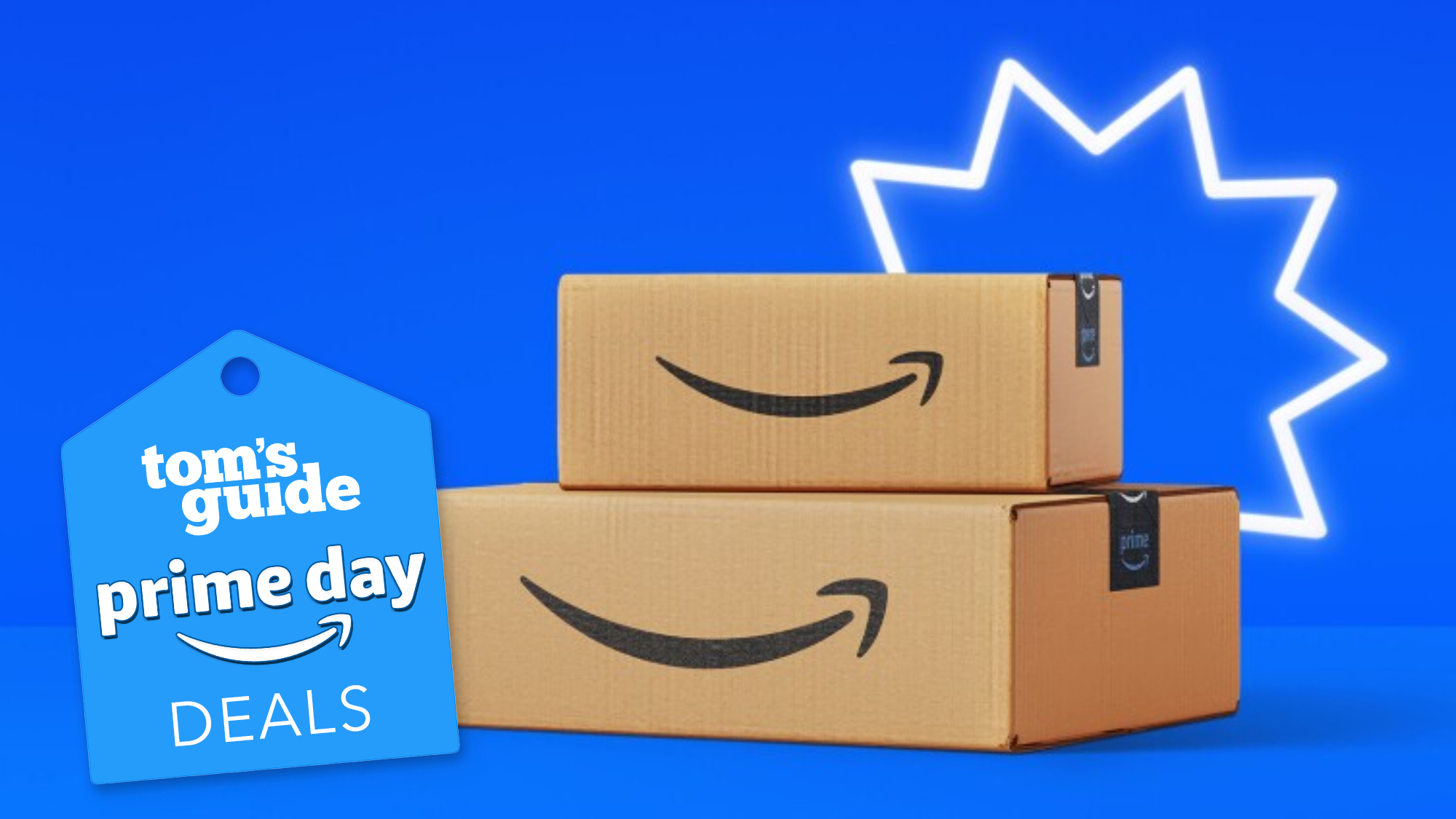 Illustration of two Amazon delivery boxes