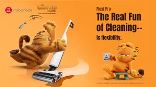 Garfield and Odie show off the benefits of cleaning up after your pets with Roborock vaccuum tech.