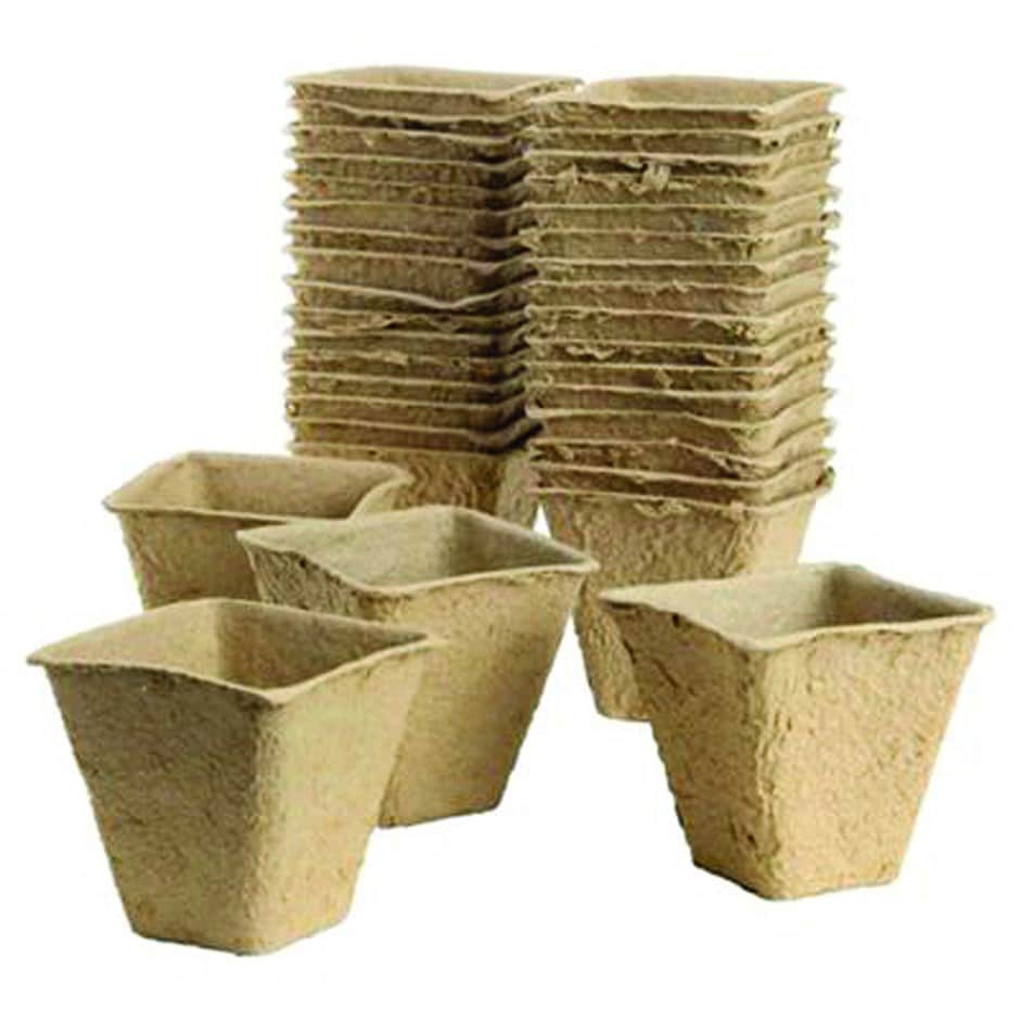Fibre Root Pots Square - Pack of 80