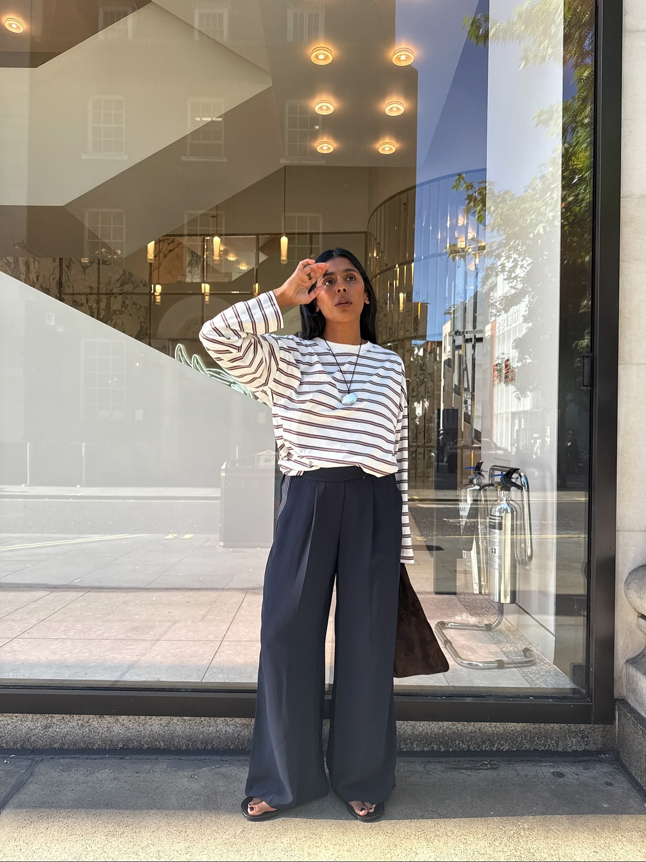 Fashion person Monikh wears a London spring capsule wardrobe 2026.