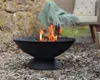 HOOLE CAST IRON FIRE PIT WITH GRILL & METAL POKER
