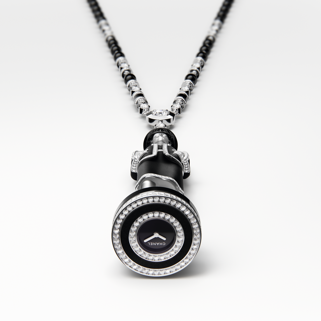 black and white Chanel chess set