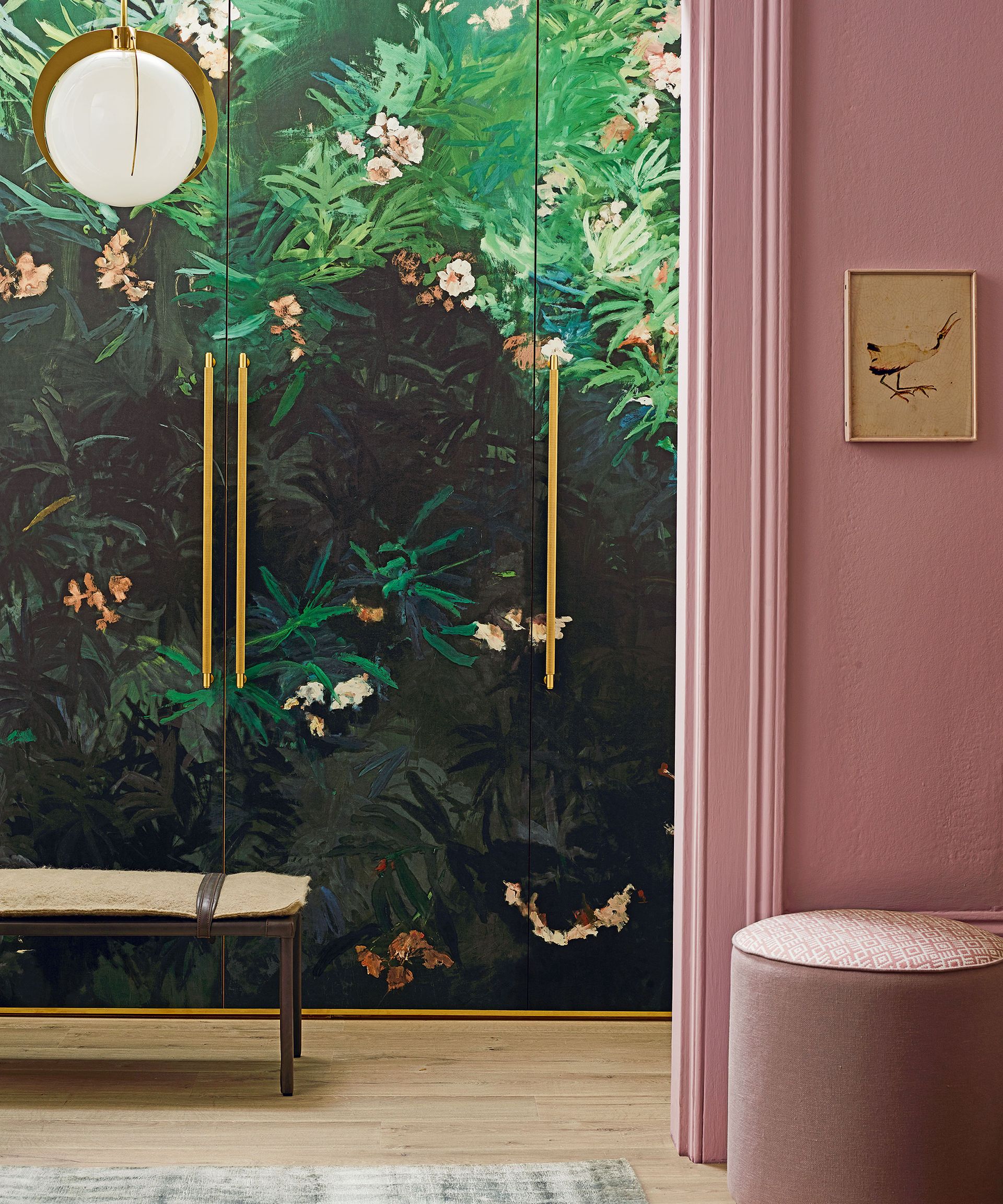 Painterly bespoke wardrobe in dressing room