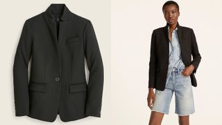 best blazer for women includes this four way stretch blazer from J Crew