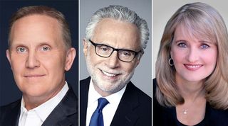 (From l.): Giants of Broadcasting honorees Eric Shanks, Wolf Blitzer and Valari Dobson Staab