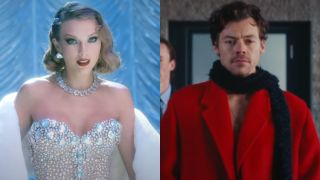 Taylor Swift in Bejeweled music video, Harry Styles in As It Was music video.