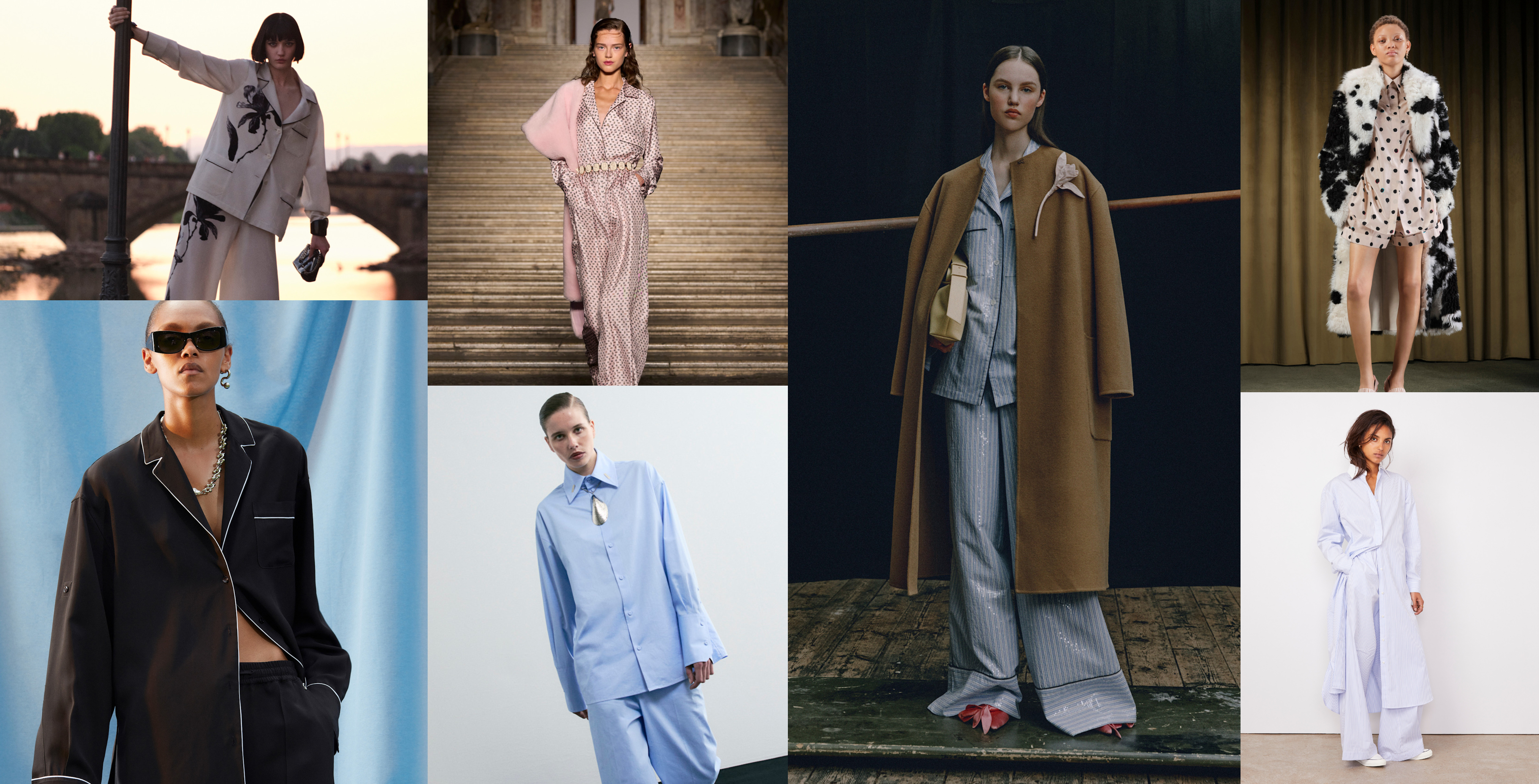 the winter 2026 pajama dressing trend at Ermanno Scervino, Sportmax, Max Mara, Armarium, Erdem, Fendi, and Officine G&amp;eacute;n&amp;eacute;rale Resort 2026