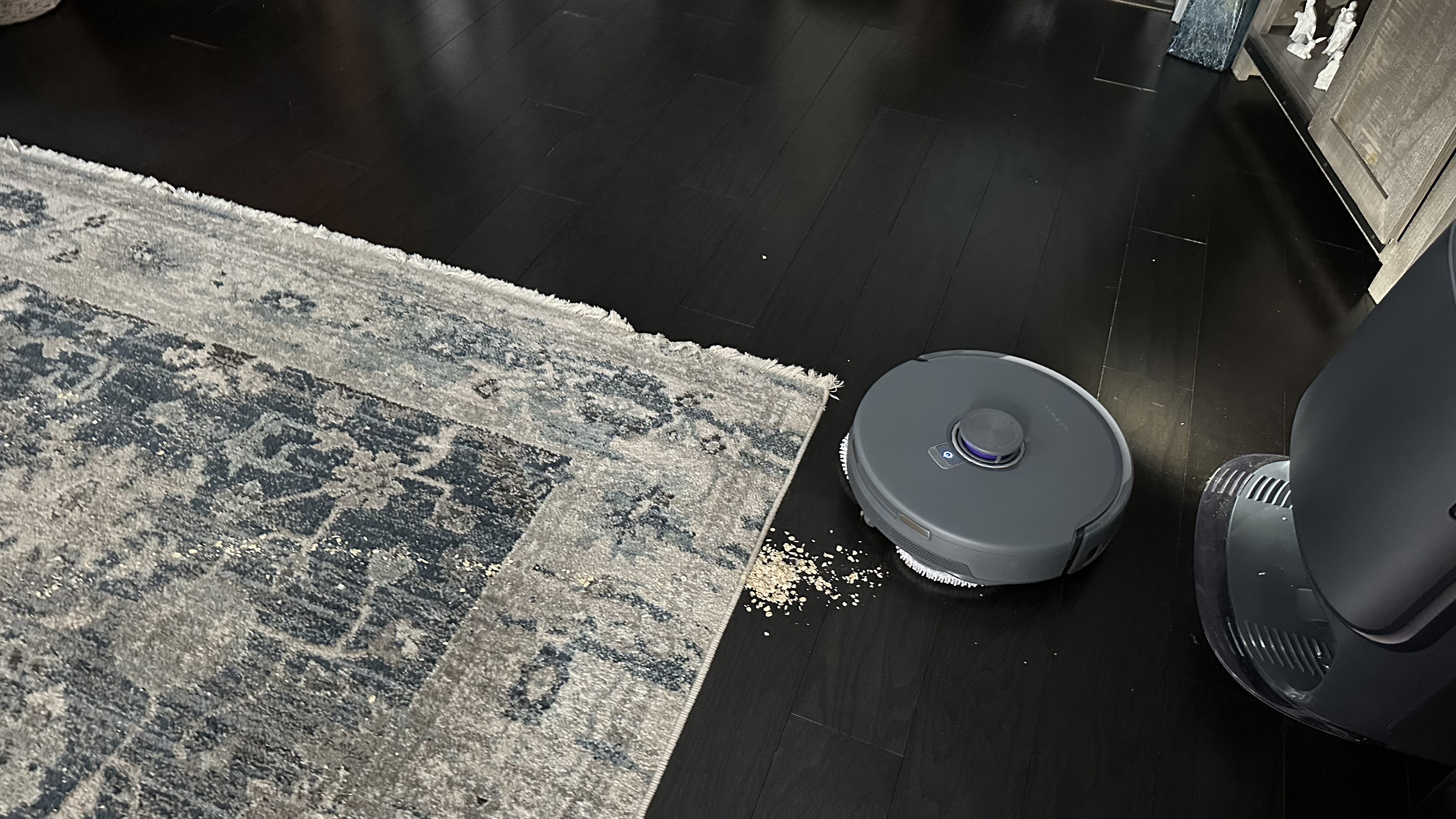 Robot losing contents on way to base station