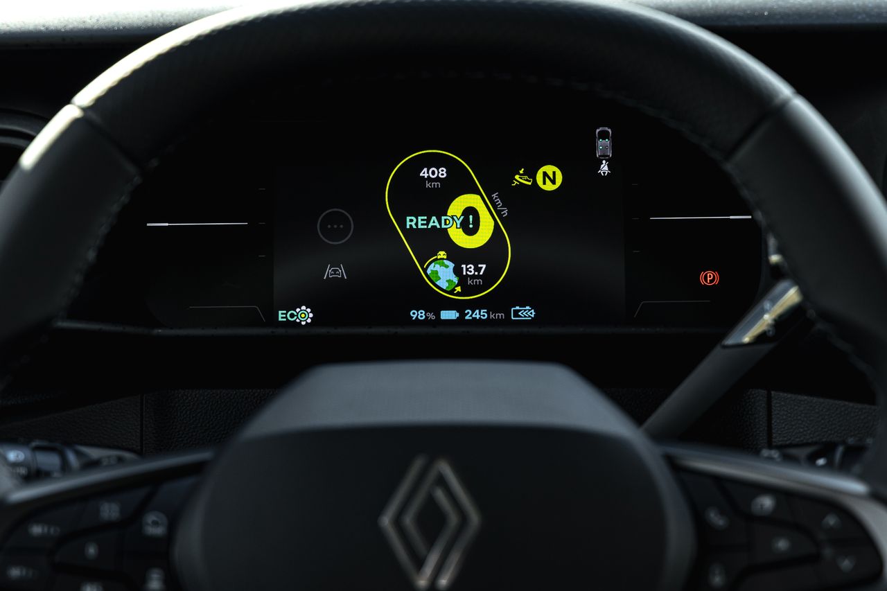 Interiors shots of the renault Twingo
