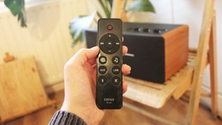 the remote control for the edifier d12 bluetooth speaker