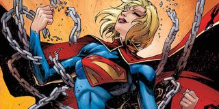 Supergirl breaking chains in DC Comics