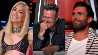 Gwen Stefani, Blake Shelton and Adam Levine on The Voice.