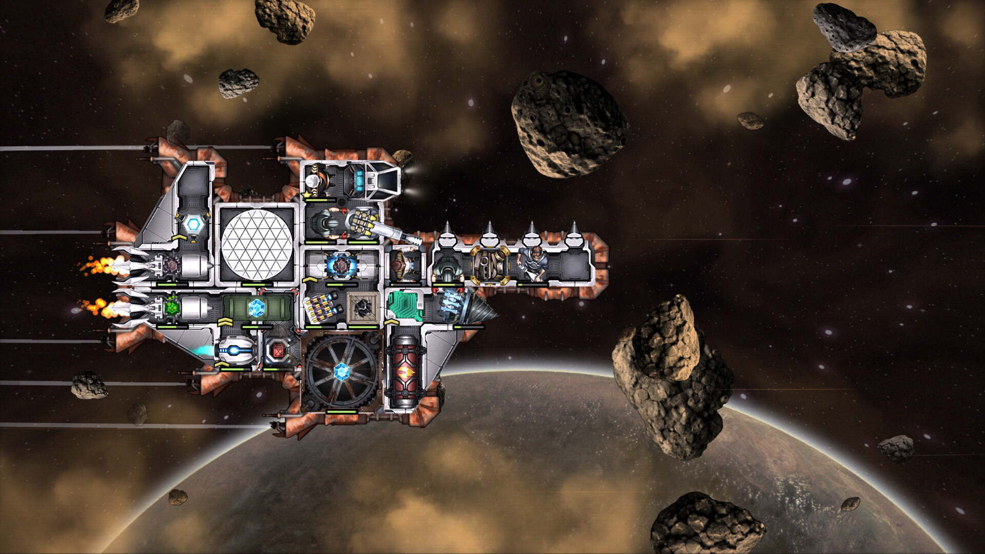 Image of two spaceships fighting from Down with the Ship